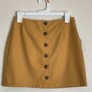Forever 21 Button Front Mini Skirt